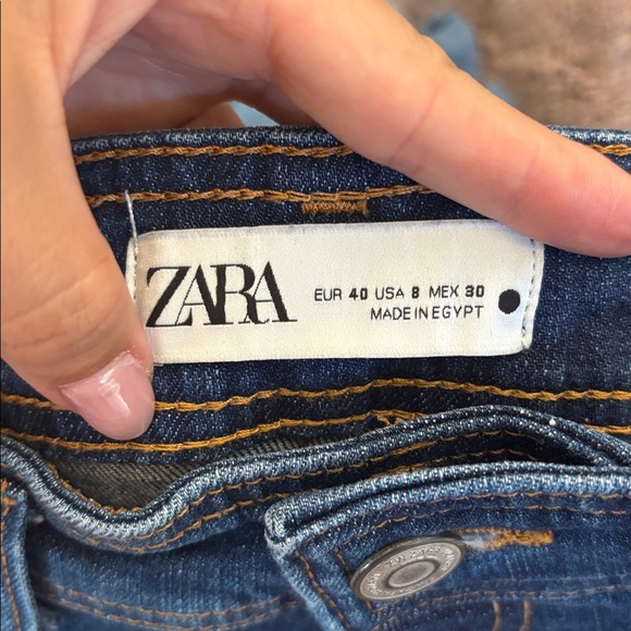 Zara Dark Blue Flare Jeans - Picture 3 of 4